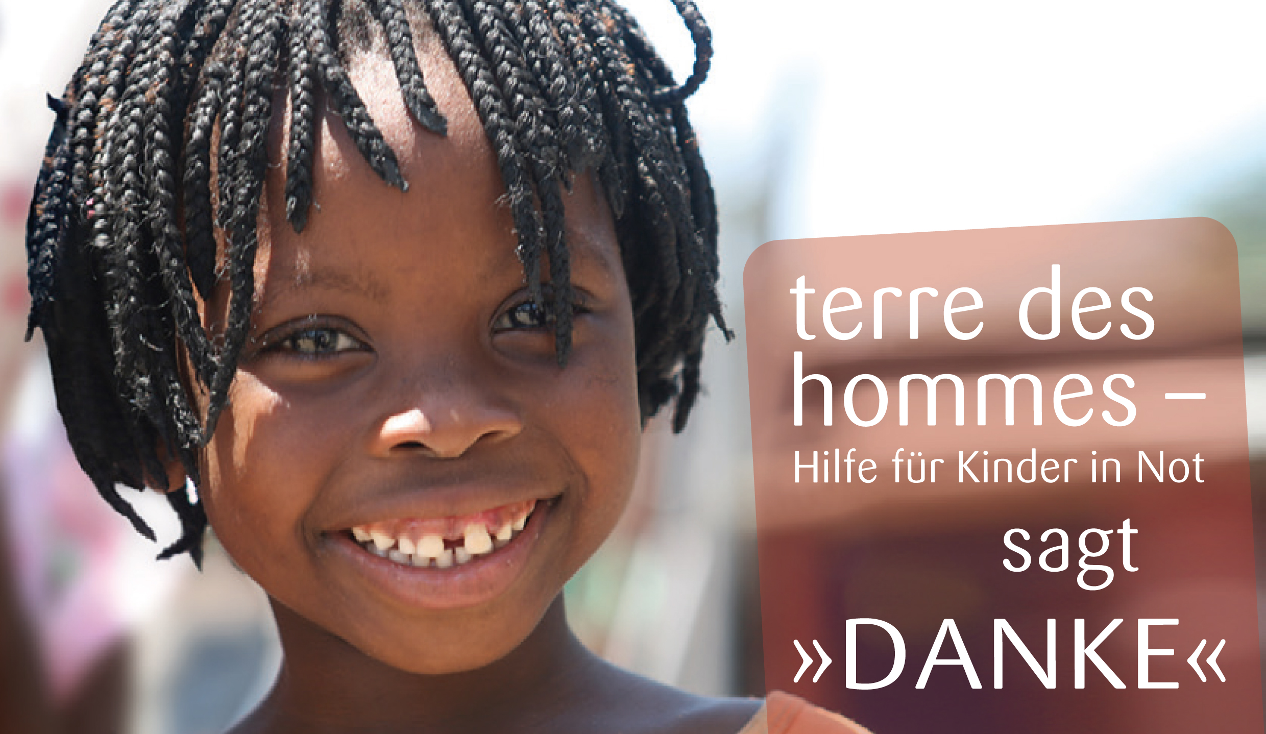 Danke Button terre des hommes